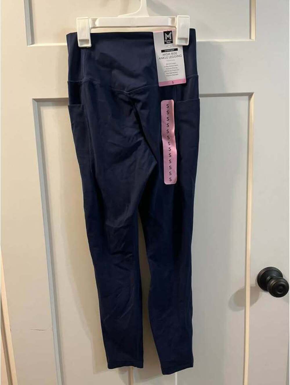 Members Mark navy everyday high-rise ankle leggings women’s size small